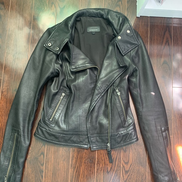 Mackage Kenya Black Leather Jacket - Picture 1 of 4